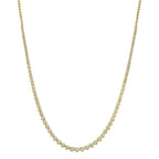 2.00CT 14K Y/G DIAMOND BEZEL TENNIS NECKLACE