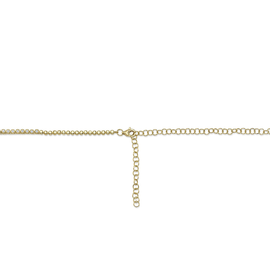 2.00CT 14K Y/G DIAMOND BEZEL TENNIS NECKLACE