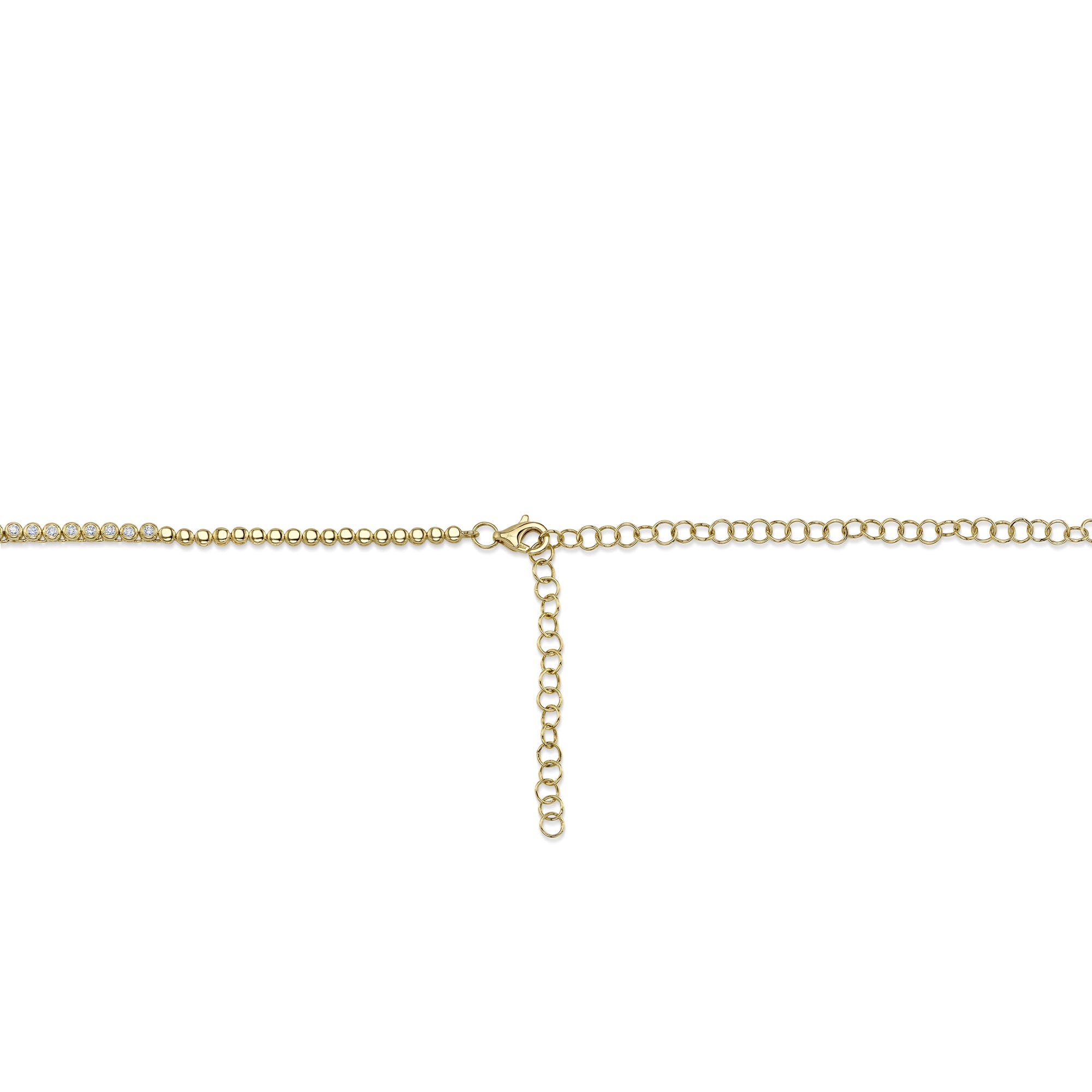 2.00CT 14K Y/G DIAMOND BEZEL TENNIS NECKLACE