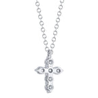 0.25CT 14K W/G DIAMOND CROSS NECKLACE