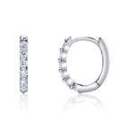 0.26CT 14K W/G DIAMOND OVAL HUGGIE EARRING