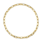 13.01CT 14K Y/G DIAMOND PAVE PAPER CLIP LINK NECKLACE