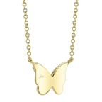 0.06CT 14K Y/G DIAMOND BUTTERFLY NECKLACE