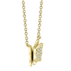 0.06CT 14K Y/G DIAMOND BUTTERFLY NECKLACE