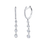 0.45CT 14K W/G DIAMOND BEZEL EARRING
