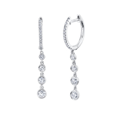 0.45CT 14K W/G DIAMOND BEZEL EARRING