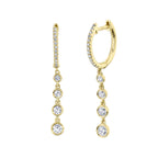 0.45CT 14K Y/G DIAMOND BEZEL EARRING