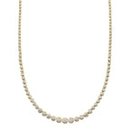 5.70CT 14K Y/G DIAMOND BEZEL TENNIS NECKLACE