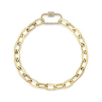 0.23CT 14K Y/G DIAMOND PAPER CLIP LINK BRACELET