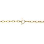 0.13CT 14K Y/G DIAMOND PAPER CLIP LINK  NECKLACE