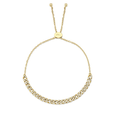 0.36CT 14K Y/G DIAMOND LINK BOLO BRACELET