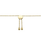 0.36CT 14K Y/G DIAMOND LINK BOLO BRACELET