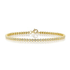 0.64CT 14K Y/G DIAMOND BEZEL TENNIS BRACELET