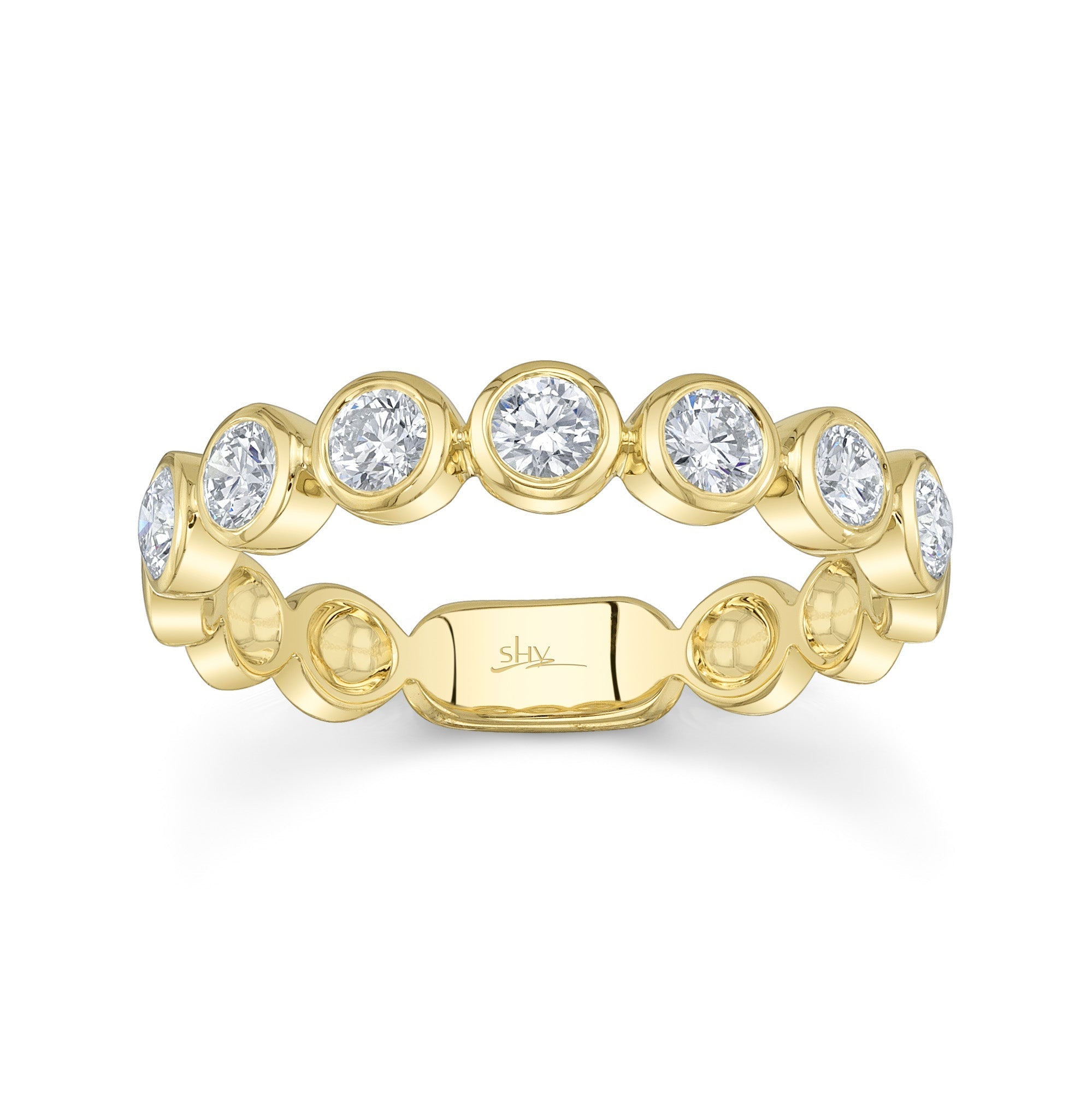 0.60CT 14K Y/G DIAMOND BEZEL BAND