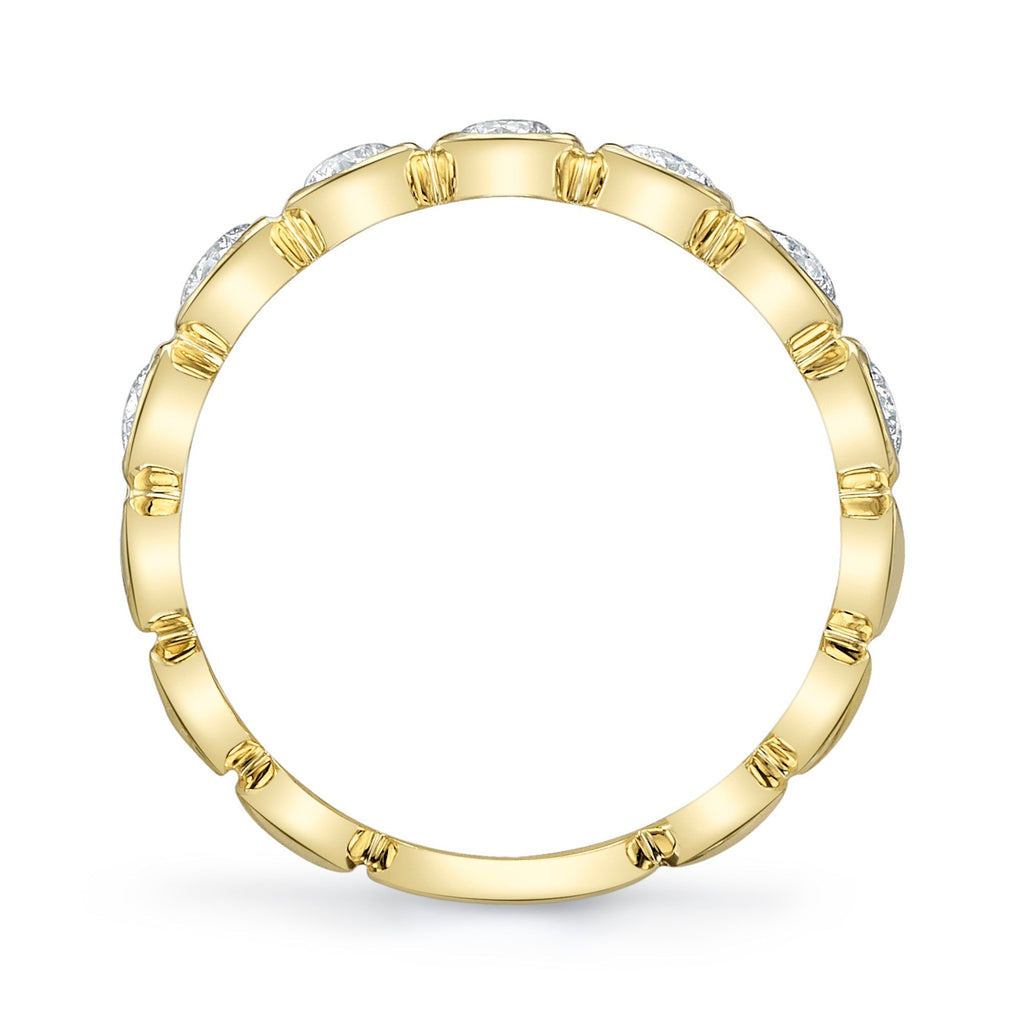 0.60CT 14K Y/G DIAMOND BEZEL BAND