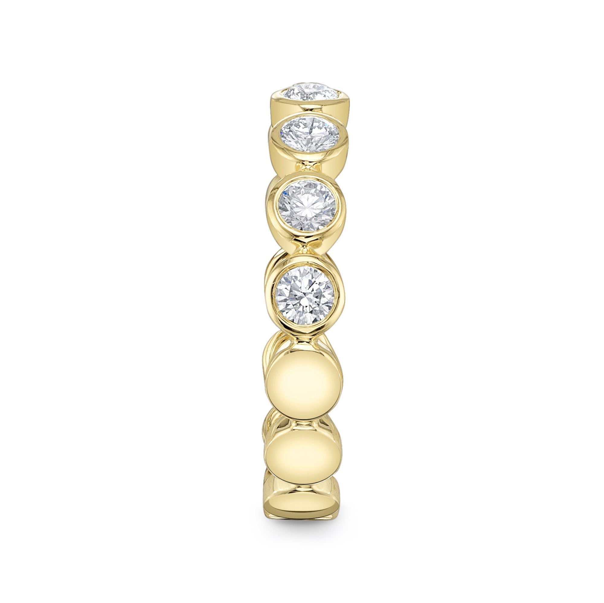 0.60CT 14K Y/G DIAMOND BEZEL BAND