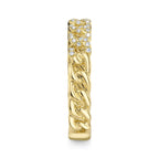 0.16CT 14K Y/G DIAMOND LINK RING