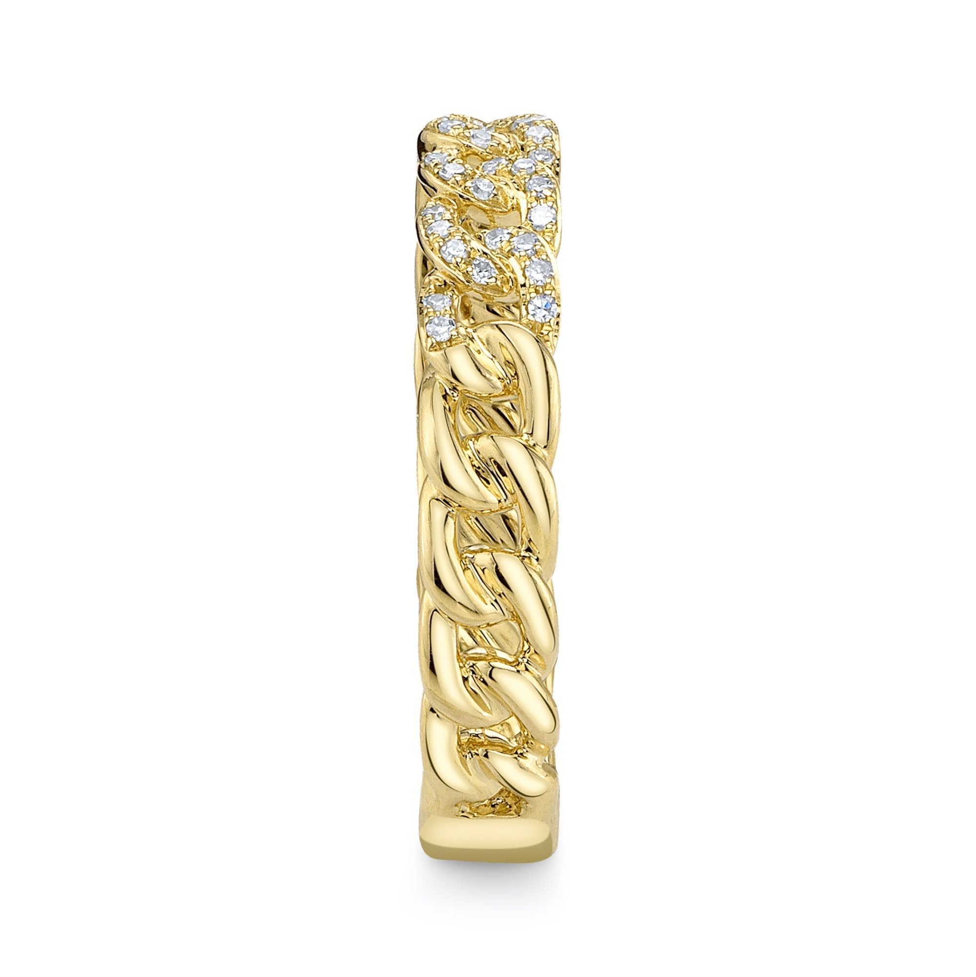 0.16CT 14K Y/G DIAMOND LINK RING