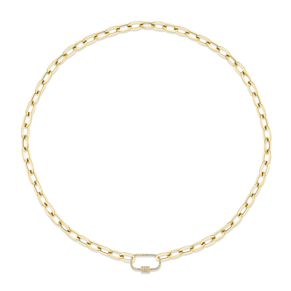 0.23CT 14K Y/G DIAMOND PAPER CLIP LINK NECKLACE