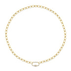 0.23CT 14K Y/G DIAMOND PAPER CLIP LINK NECKLACE