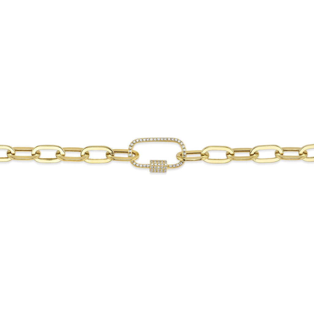 0.23CT 14K Y/G DIAMOND PAPER CLIP LINK NECKLACE