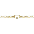 0.23CT 14K Y/G DIAMOND PAPER CLIP LINK NECKLACE