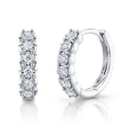 0.23CT 14K W/G DIAMOND HUGGIE EARRING