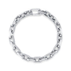 3.67CT 14K W/G DIAMOND PAVE PAPER CLIP LINK BRACELET