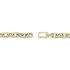 3.67CT 14K Y/G DIAMOND PAVE PAPER CLIP LINK BRACELET