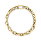3.67CT 14K Y/G DIAMOND PAVE PAPER CLIP LINK BRACELET