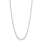 6.75CT 14K W/G DIAMOND CROWN SETTING TENNIS NECKLACE