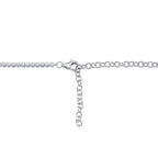 4.73CT 14K W/G DIAMOND CROWN SETTING TENNIS NECKLACE