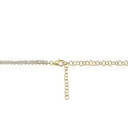 6.75CT 14K Y/G DIAMOND CROWN SETTING TENNIS NECKLACE