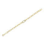 0.20CT 14K Y/G DIAMOND PAPER CLIP LINK BRACELET