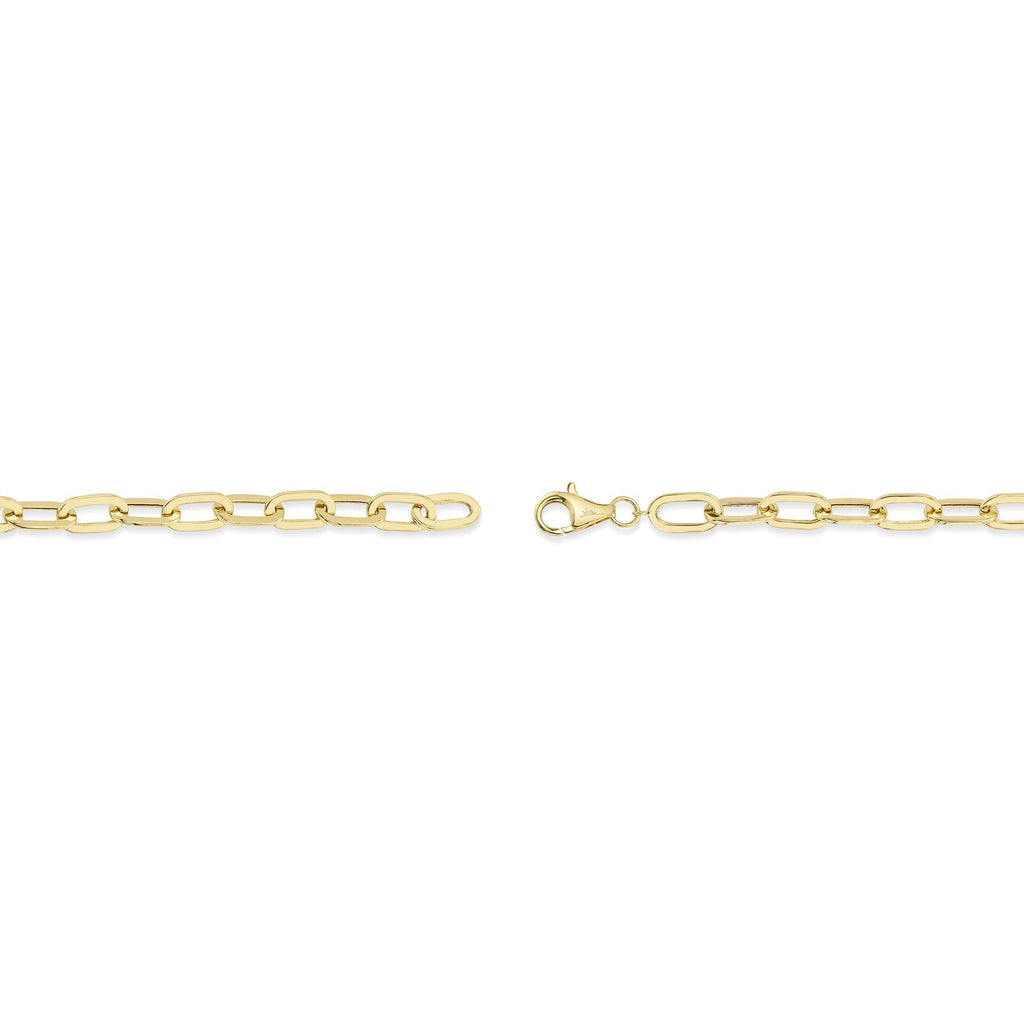 0.20CT 14K Y/G DIAMOND PAPER CLIP LINK BRACELET