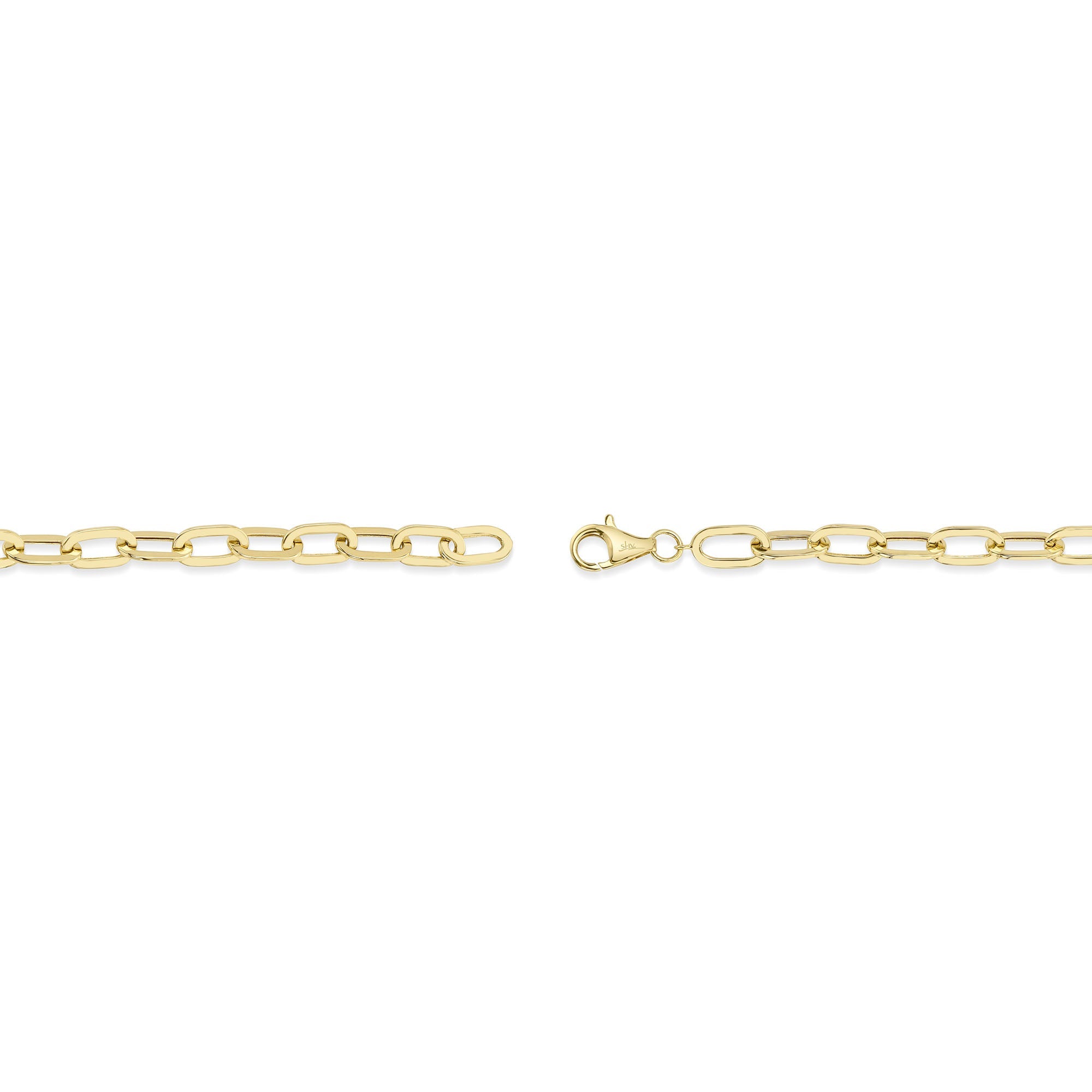 0.20CT 14K Y/G DIAMOND PAPER CLIP LINK BRACELET