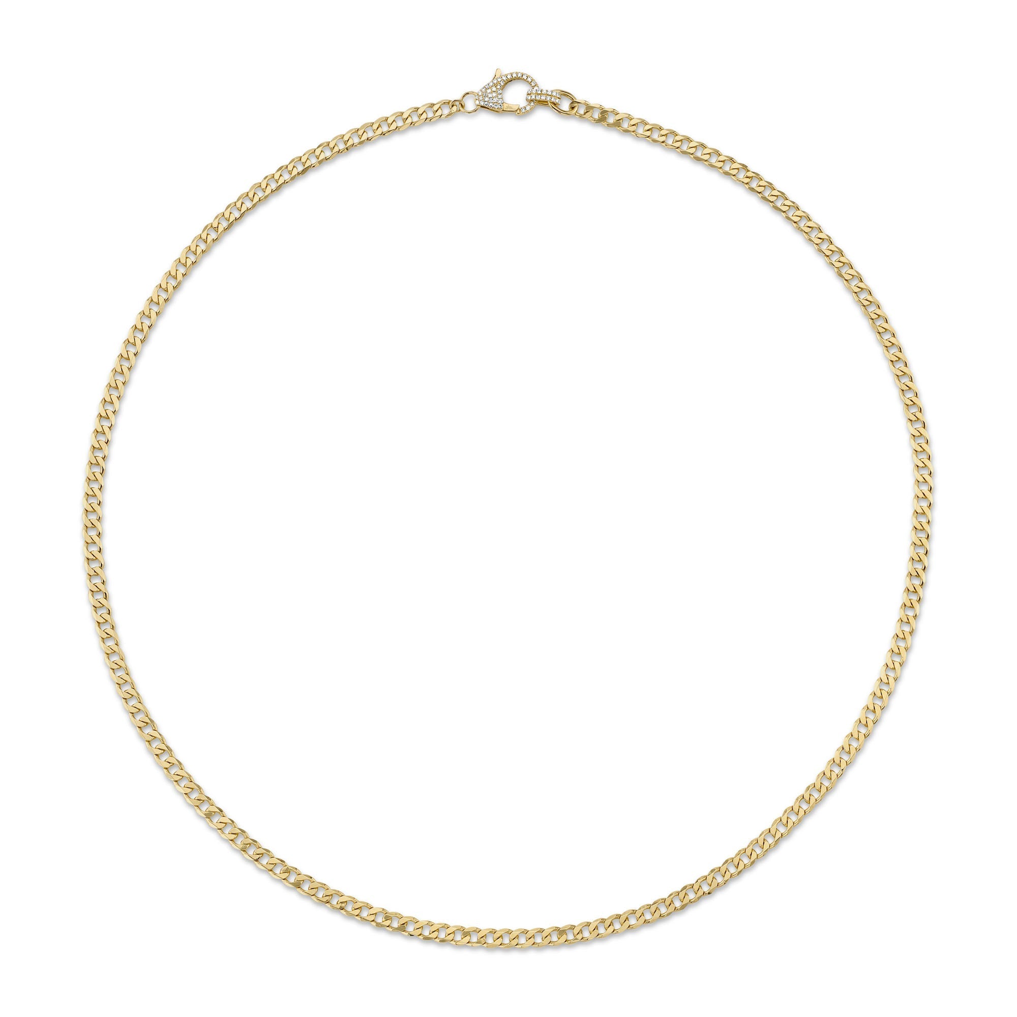0.27CT 14K Y/G DIAMOND LINK NECKLACE