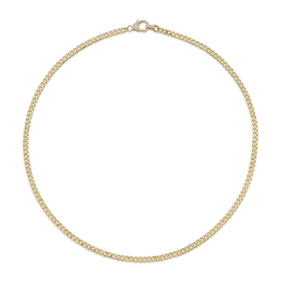 0.27CT 14K Y/G DIAMOND LINK NECKLACE