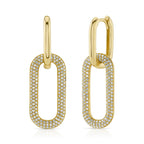 0.71CT 14K Y/G DIAMOND PAVE EARRING