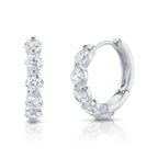 0.92CT 14K W/G DIAMOND HUGGIE EARRING
