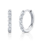 0.24CT 14K W/G DIAMOND HUGGIE EARRING