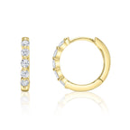 0.24CT 14K Y/G DIAMOND HUGGIE EARRING