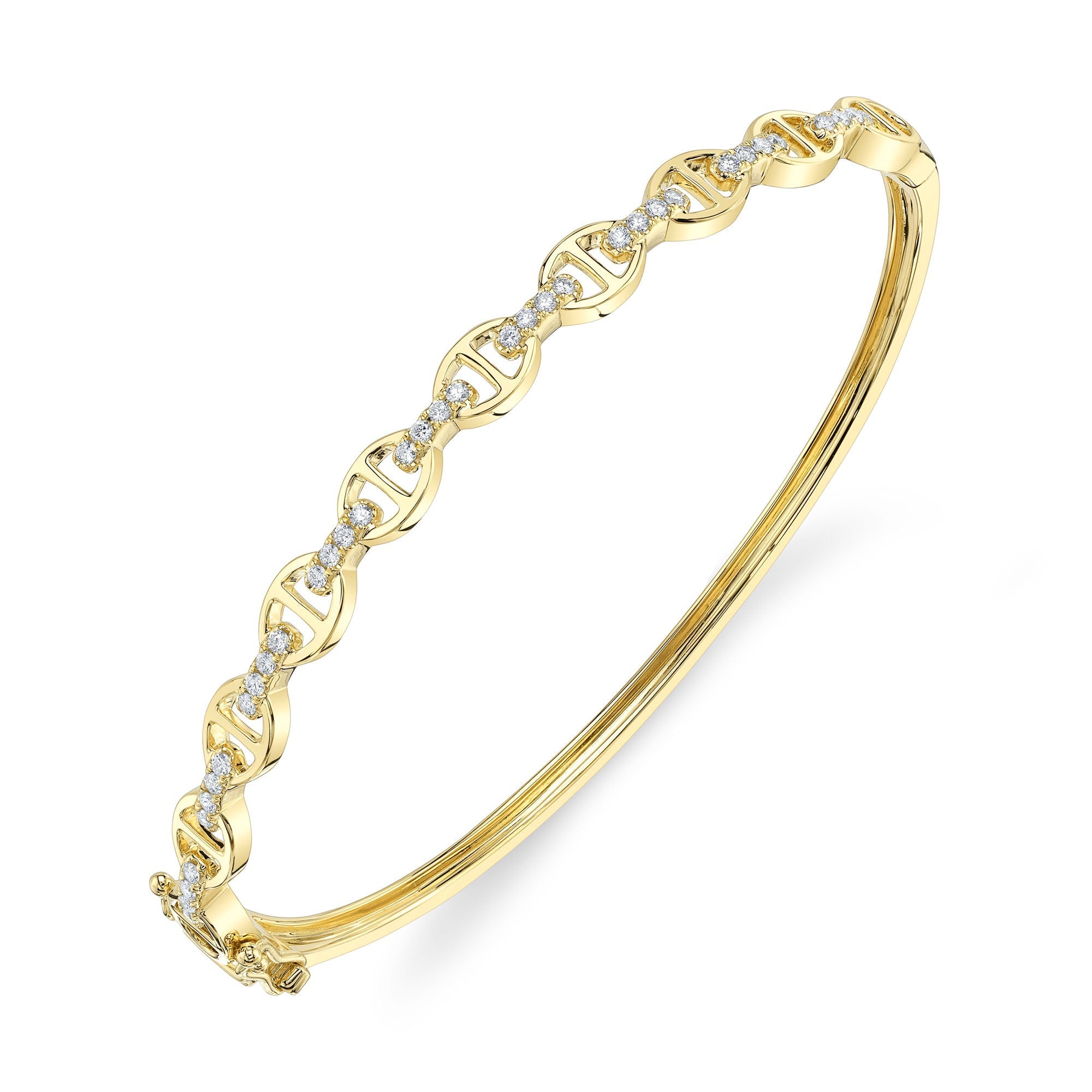 0.35CT 14K Y/G DIAMOND BANGLE