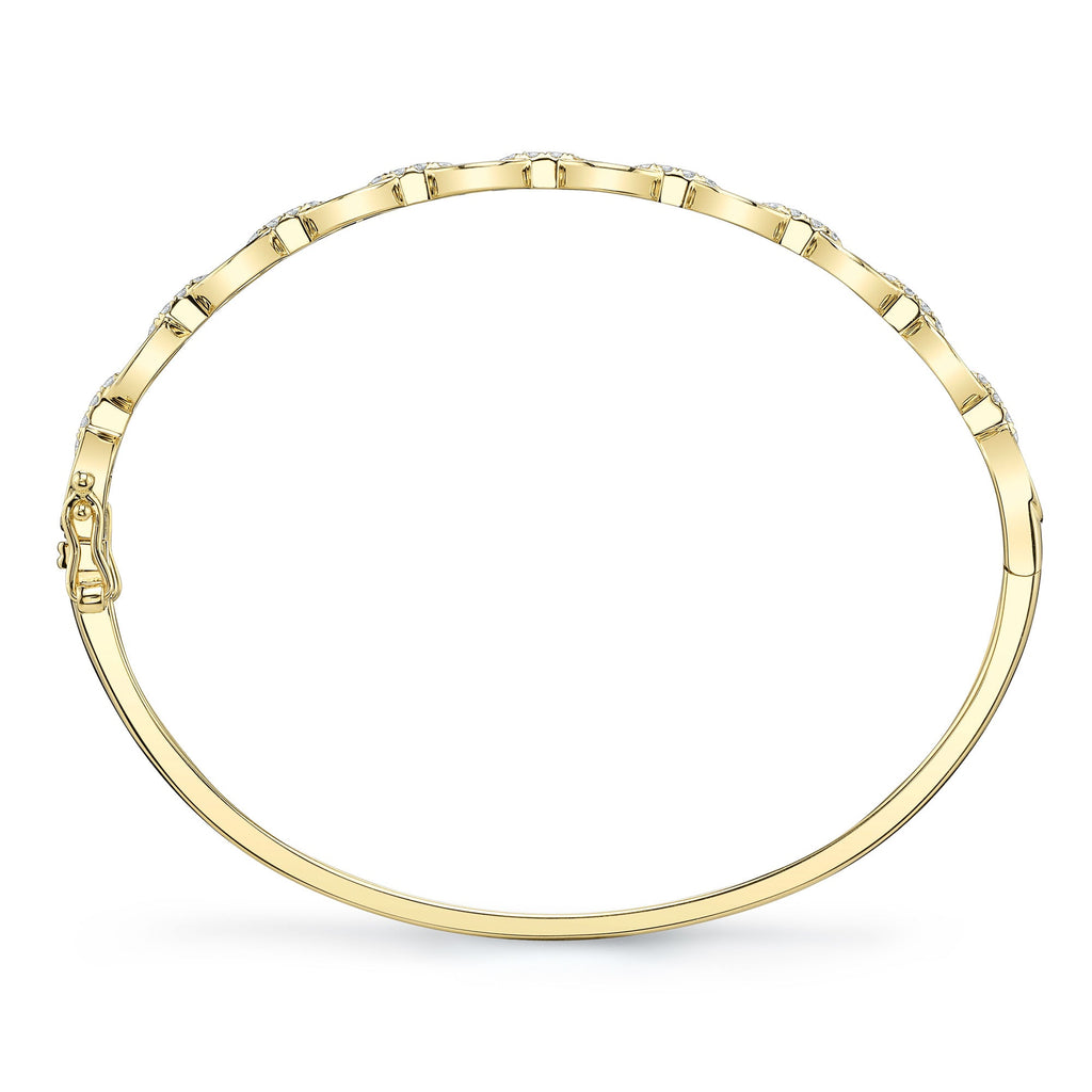 0.35CT 14K Y/G DIAMOND BANGLE