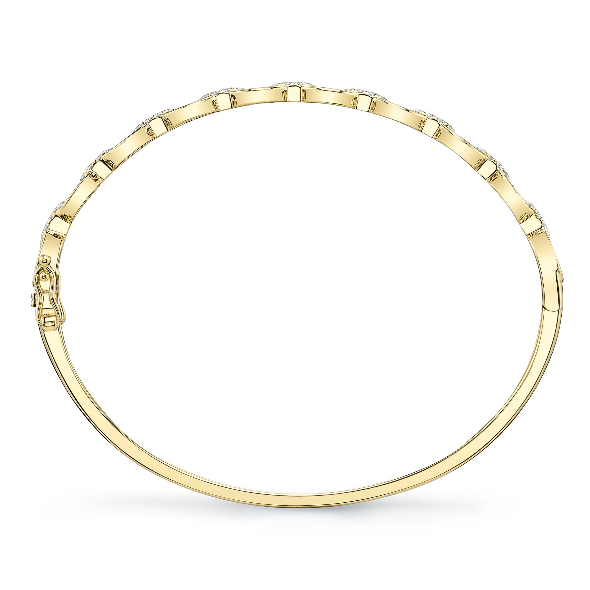 0.35CT 14K Y/G DIAMOND BANGLE