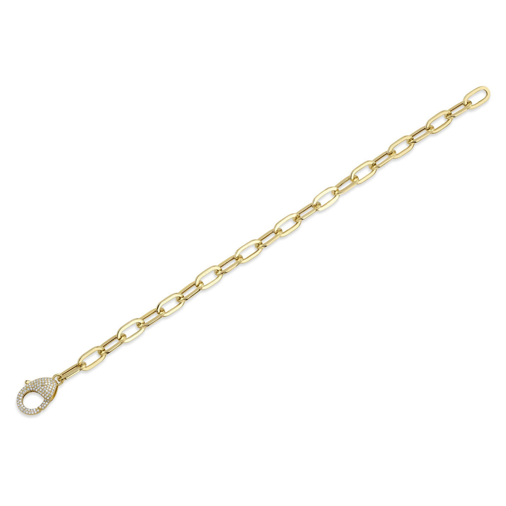0.41CT 14K Y/G DIAMOND PAPER CLIP LINK BRACELET