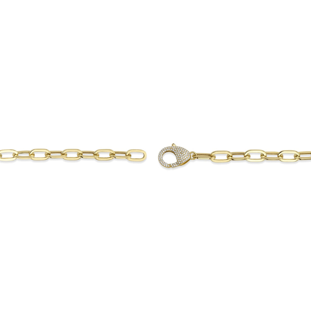 0.41CT 14K Y/G DIAMOND PAPER CLIP LINK BRACELET