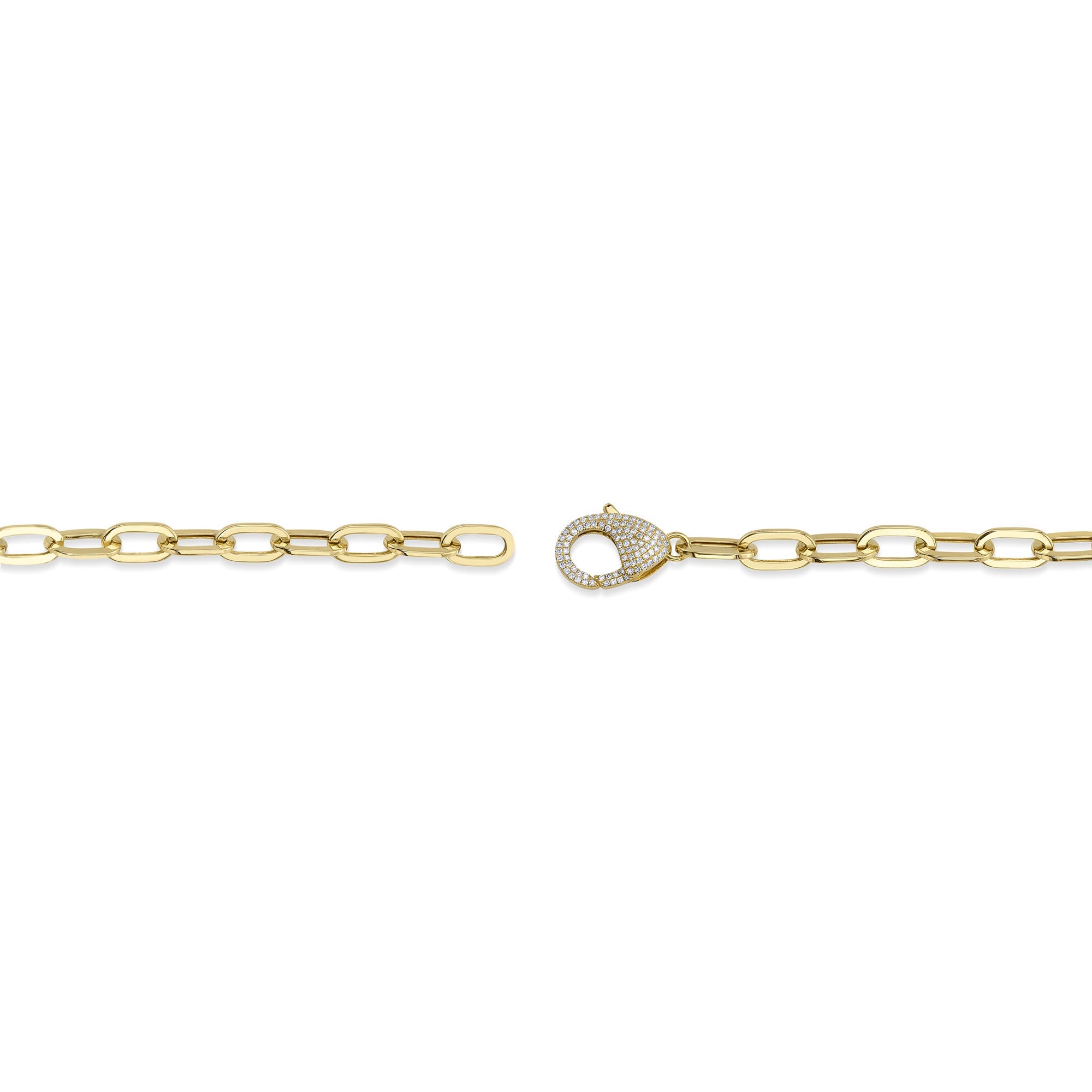0.41CT 14K Y/G DIAMOND PAPER CLIP LINK BRACELET