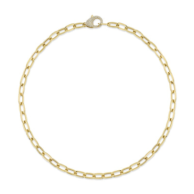 0.42CT 14K Y/G DIAMOND PAPER CLIP LINK NECKLACE