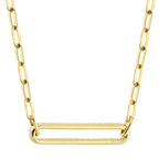 0.26CT 14K Y/G DIAMOND PAPER CLIP LINK NECKLACE